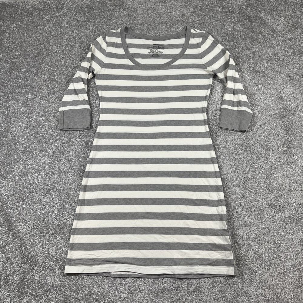 Patagonia Dress Womens‎ Medium 3/4-Sleeved Au Bateau Stripe Cotton Blend Stretch